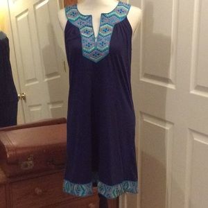 Stunning summer Frock. Knock 'em dead!Sulu collection embroidered mirrored dress